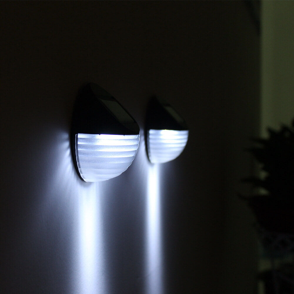 SolarArc LED Wandleuchte | Halbkreisdesign | Solarbetrieben | Außenlampe für Garten & Zaun | 6 LEDs