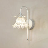 Lunaris Wandlampe Nordic Vintage Design | Kürbisglas | Florales Muster | 1-Flammig | Wandleuchte