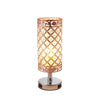 LustraTouch Tischlampe | Zylindrischer Metallschirm | USB-Ladefunktion & Touch-Schalter | Moderne 1-Licht LED Leuchte