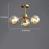 OrbGlide Kupfer-Deckenleuchte | Minimalistisches Design | 3- oder 5-Licht Optionen | Wohnzimmer Deko
