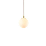 Orbilia Minimalistische Pendelleuchte | Weiße Kugel | Skandinavisches Design | Moderne Beleuchtung für Wohnräume