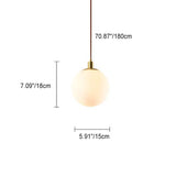 Orbilia Minimalistische Pendelleuchte | Weiße Kugel | Skandinavisches Design | Moderne Beleuchtung für Wohnräume