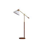 LumoShade Vintage Nordic Design Stehlampe | Stoffschirm | Holz & Metall | Stimmungslicht | Deko für Wohnzimmer & Schlafzimmer