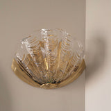 Lumova Muschel-Wandleuchte | Art Déco Design | Glas & Messing | Schlafzimmerbeleuchtung