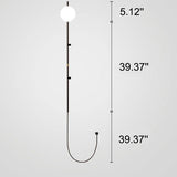 VertaGlow Minimalist Glas-Wandleuchte | Langer Arm | Modernes Design | Dimmbares Stimmungslicht | Perfekt für Wohnzimmer & Schlafzimmer