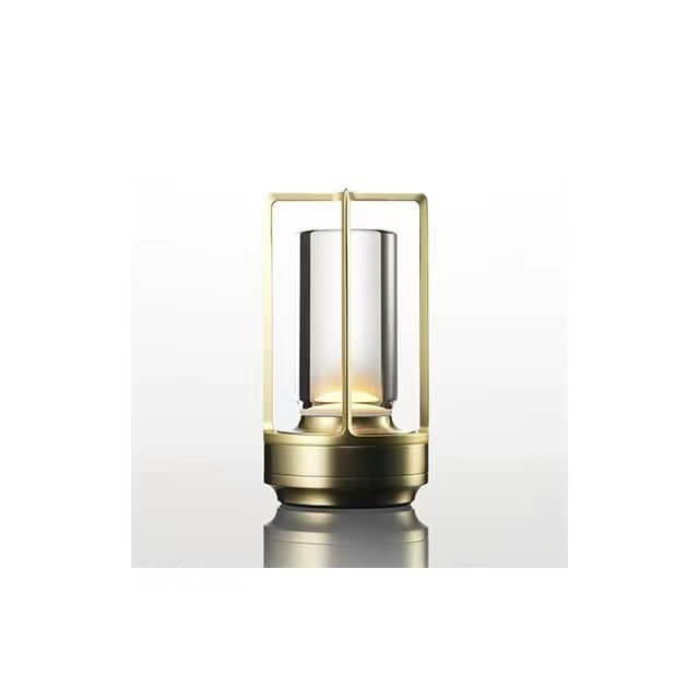 LumoEase Vintage Nachtlicht-Tischlampe | Aluminium & Acryl | USB-Aufladbar | Dimmbares LED-Licht | Nordic Design