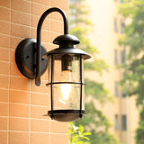 Aurovia Vintage Outdoor Wandleuchte | Wasserdicht | Eisen & Glas | 1-Licht Design | Ideal für Terrasse & Garten