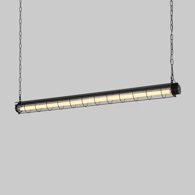 Lynteris Insel-Leuchte | Modernes Industrie-Design | Acryl & Metall | 1/2-flammig | Esszimmer-Beleuchtung
