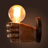 CastForte Vintage Wandlampe mit Harz-Faust-Design | 1 Licht | Einzigartige Beleuchtung für Wohnzimmer & Büro