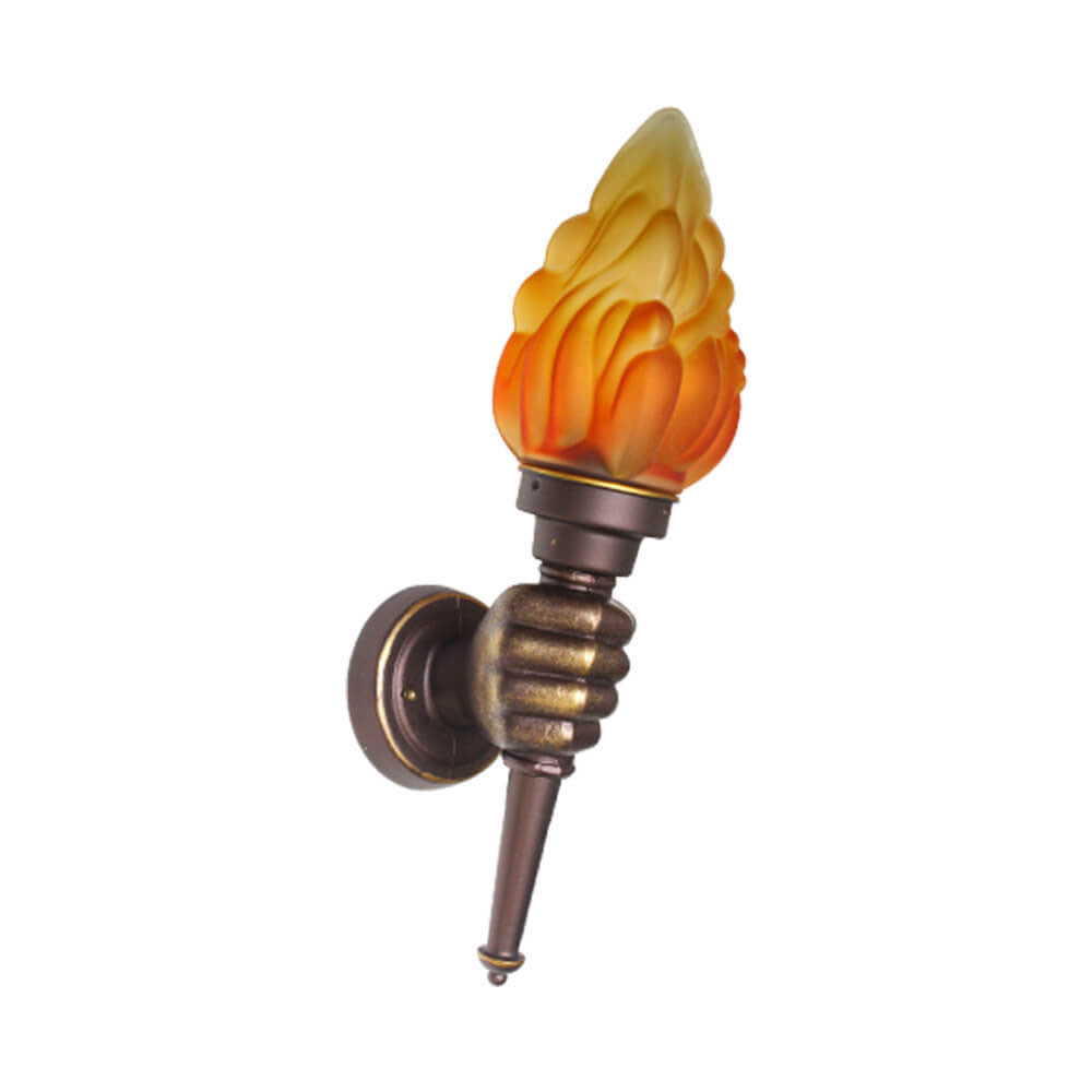 Torcina FlameGlow Wandleuchte | Vintage Design | Fackelstil | 1-flammig | Kreative Wandbeleuchtung
