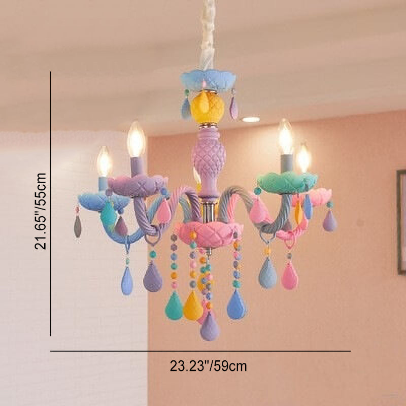 LumiÉtoile Kinder Kronleuchter | Moderner Candelabra-Stil | Kristallglas | 5-15 Lichter
