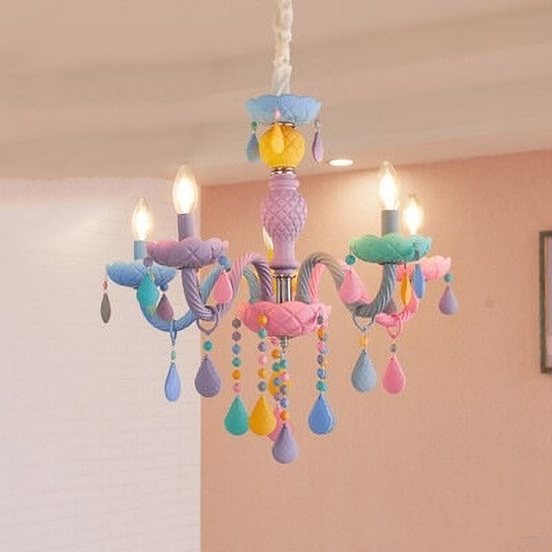 LumiÉtoile Kinder Kronleuchter | Moderner Candelabra-Stil | Kristallglas | 5-15 Lichter