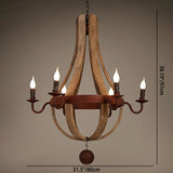 RustiLuxe Runde Ast-Kerzenhalter Holz-Eisen Kronleuchter | 5/6/8 Lichter | Landhausstil