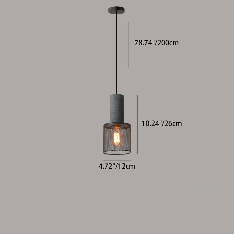 UrbanTaper Industrial Design Zement Pendelleuchte | Zylindrische Form | Moderner Look | Perfekt für Wohnzimmer