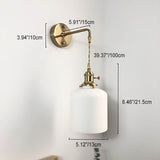 BrassGlow Japanische Retro Wandleuchte | Minimalistisches Design | Zylinder Oval | Messing & Lucite | 1-flammig