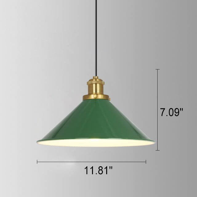 RetroDome Industrielle Vintage Pendelleuchte | Grünes Eisen-Kuppeldesign | Einzellicht | Rustikale Deckenbeleuchtung