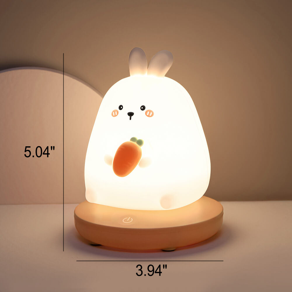 Luminio PalsTier Nachtlicht | Kreatives Silikondesign | Wiederaufladbar via USB | Deko-Tischlampe für Kinder