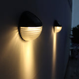 SolarArc LED Wandleuchte | Halbkreisdesign | Solarbetrieben | Außenlampe für Garten & Zaun | 6 LEDs