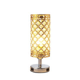 LustraTouch Tischlampe | Zylindrischer Metallschirm | USB-Ladefunktion & Touch-Schalter | Moderne 1-Licht LED Leuchte
