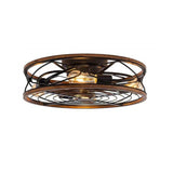 IronGlow Nordic Industrial Deckenleuchte mit Unsichtbarem Ventilator | Wrought Iron Design | 4-Licht | Kleine & Große Größen | Flush Mount