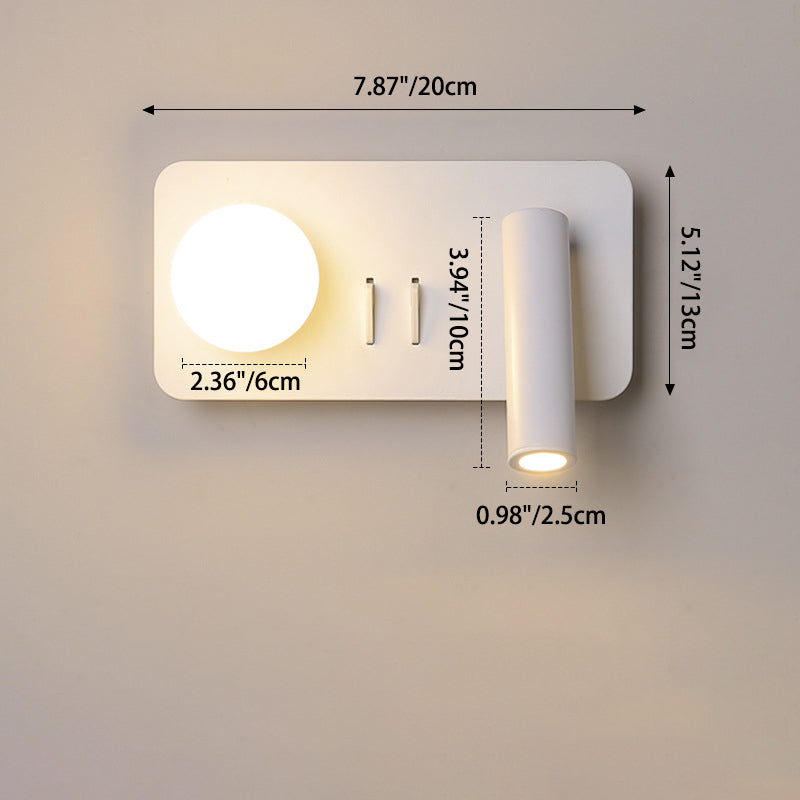 LumoForm Nordic LED Wandleuchte | Rund & Eckig | Minimalistisches Design | Leselampe mit Acryl & Eisen