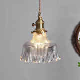 OrnaLite Nordic Pendelleuchte | Kupfer & Walnussholz | Blütendesign | Minimalistischer Stil