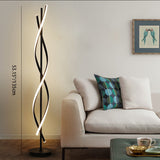 LumiSpire LED Stehlampe | Minimalistisches Spiraldesign | 1-flammige Standlampe | Dimmbares Licht