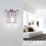 LuxeRadii Kristall Wandleuchte | Halbrunde Luxuslampe | Edelstahl & Perlen Design | 1-Licht Wandbeleuchtung