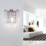 LuxeRadii Kristall Wandleuchte | Halbrunde Luxuslampe | Edelstahl & Perlen Design | 1-Licht Wandbeleuchtung