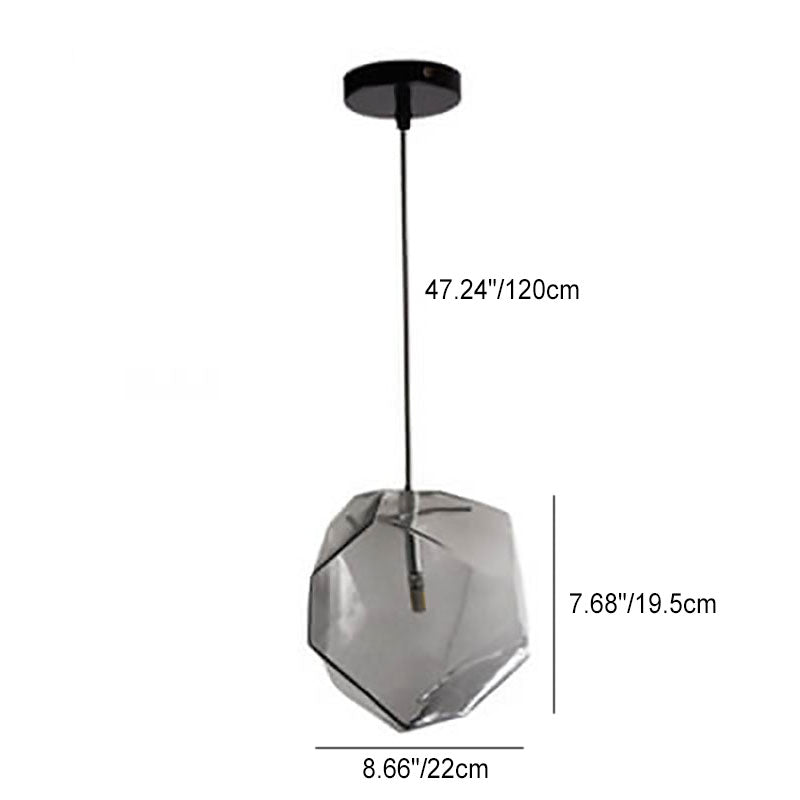 Glasvara Pendelleuchte | Modernes Glasdesign | Unregelmäßige Form | Wohnzimmerlicht