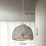 RockLume Pendelleuchte im nordischen Stil | Halbrund mit Steinstruktur | 1 Licht | Perfekt für Esszimmer
