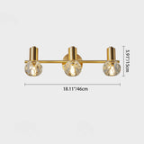LumiBrill Crystal Wandlampe | Luxus Design | Messing & Kristall | Badezimmer-Beleuchtung