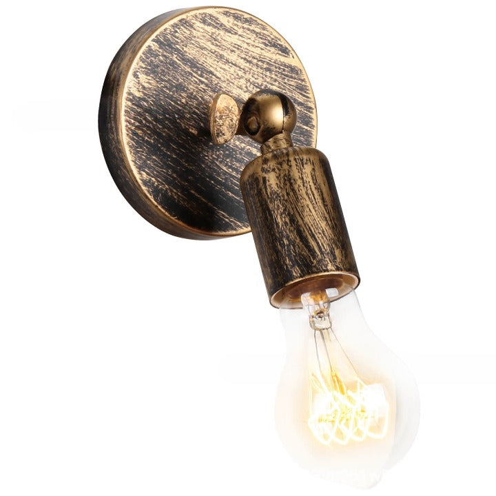 Lumiron Vintage Wandleuchte | Industrielles Design | Exponierte Glühbirne | Wandlampe im Retro-Stil