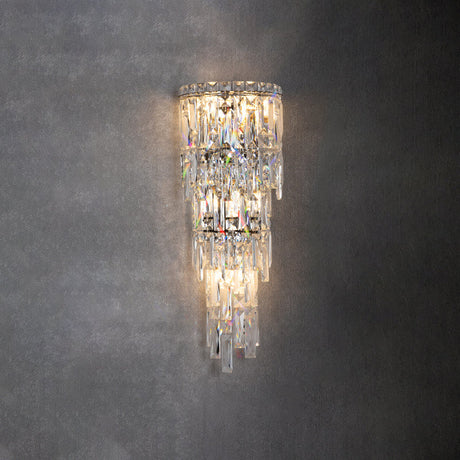 Lustrevia Kristall Wandleuchte | Luxus Design | Quasten aus Kristall | LED 1-Licht | Wohnzimmerlicht