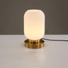 LunaStripe Nordic Design Glas Oval Tischlampe | 1 Licht | Dekorative Beleuchtung für Zuhause