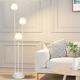 Fiorenza Stehlampe | Skandinavisches Design | Zylindrische Blütenform | 3-flammige Beleuchtung für Wohnzimmer
