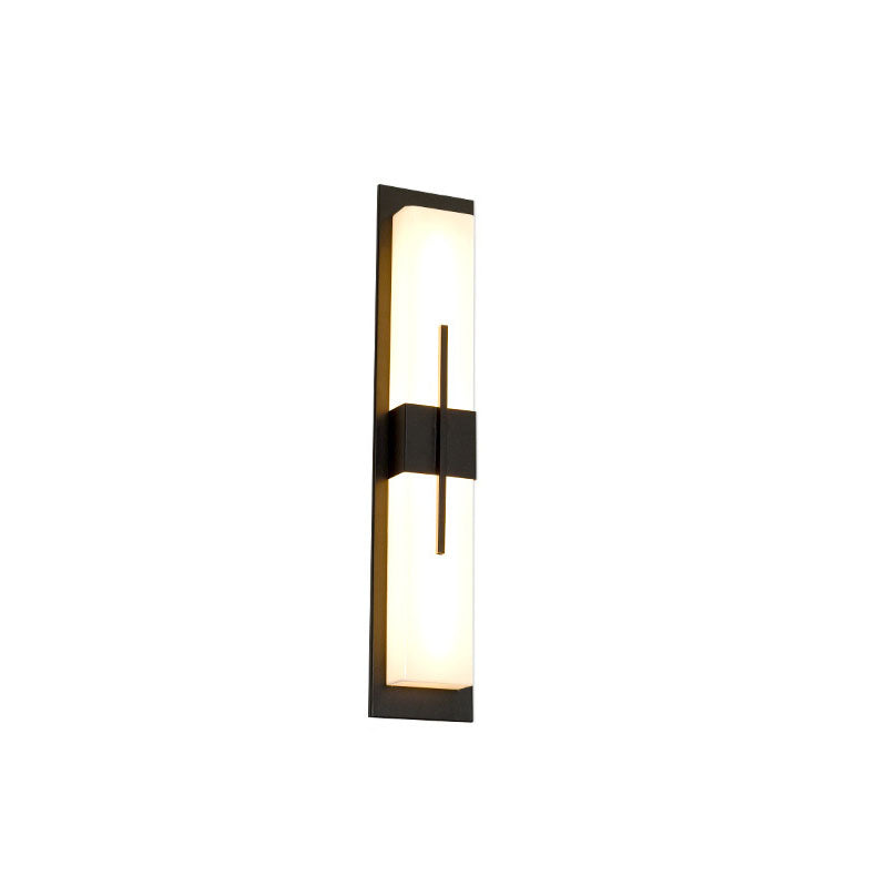 LumenEdge Außenwandleuchte | Minimalistisches Design | Edelstahl & Acryl | LED Wasserdicht