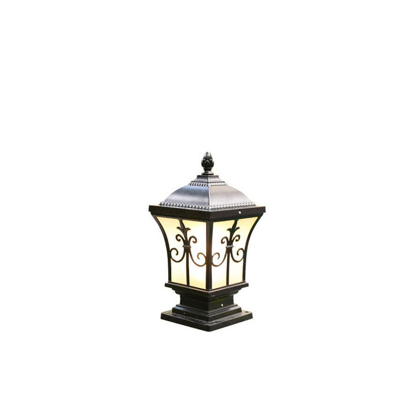 SolarLum Vintage LED Säulenleuchte | Wetterfest | Solar- und Strombetrieb | Dekorative Außenbeleuchtung