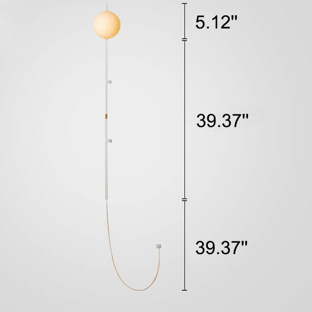 VertaGlow Minimalist Glas-Wandleuchte | Langer Arm | Modernes Design | Dimmbares Stimmungslicht | Perfekt für Wohnzimmer & Schlafzimmer