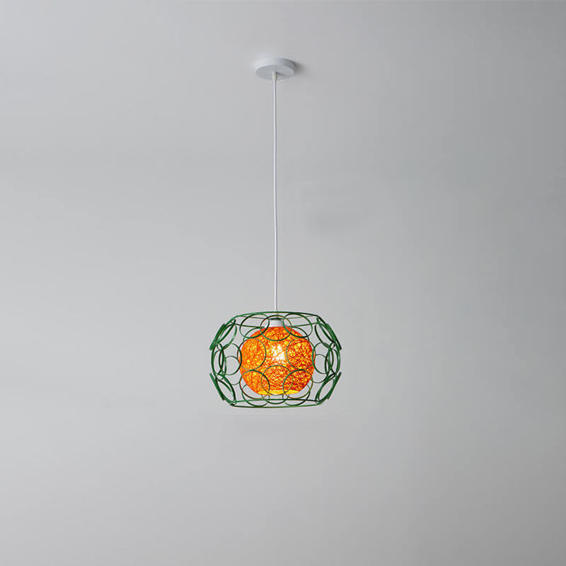 HempGlow Kreative Pendelleuchte aus Hanfgeflecht | Modernes Design | Einzigartiger Lichtakzent | Hängeleuchte für Zuhause