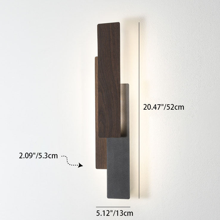 RectaGlow Wandleuchte | Modernes Holzdesign | Geometrische Rechteckform | LED & Dimmbar
