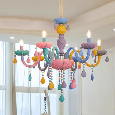 LumiÉtoile Kinder Kronleuchter | Moderner Candelabra-Stil | Kristallglas | 5-15 Lichter