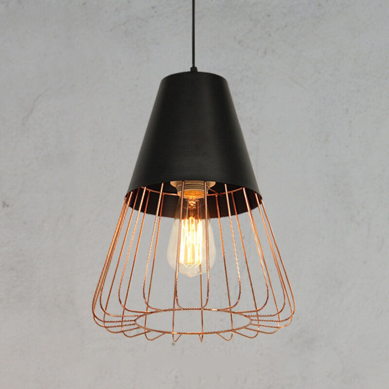 CageNova Geometrische Pendelleuchte | Nordic Design | Eisenkäfig | Einzigartige Beleuchtung