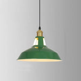 RetroDome Industrielle Vintage Pendelleuchte | Grünes Eisen-Kuppeldesign | Einzellicht | Rustikale Deckenbeleuchtung
