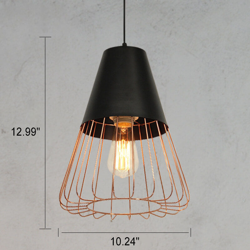 CageNova Geometrische Pendelleuchte | Nordic Design | Eisenkäfig | Einzigartige Beleuchtung