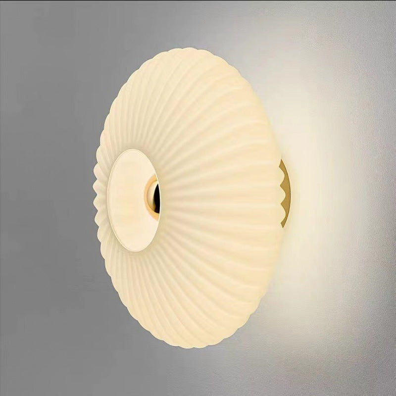 GlowDisc Vintage Wandleuchte | Strukturiertes Glas | Zeitloses Design