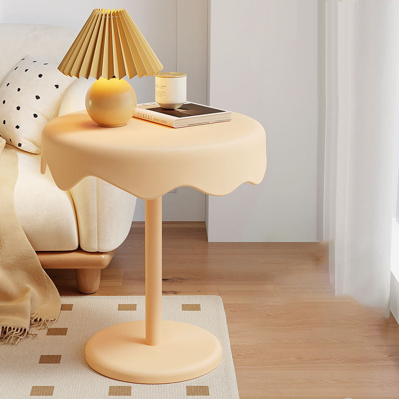 PolarNest Runder Beistelltisch | Eiscreme-Design | PP-Kunststoff & Stahl | Kreativ & Modern für Wohnzimmer