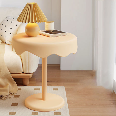PolarNest Runder Beistelltisch | Eiscreme-Design | PP-Kunststoff & Stahl | Kreativ & Modern für Wohnzimmer