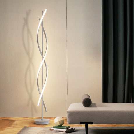 LumiSpire LED Stehlampe | Minimalistisches Spiraldesign | 1-flammige Standlampe | Dimmbares Licht