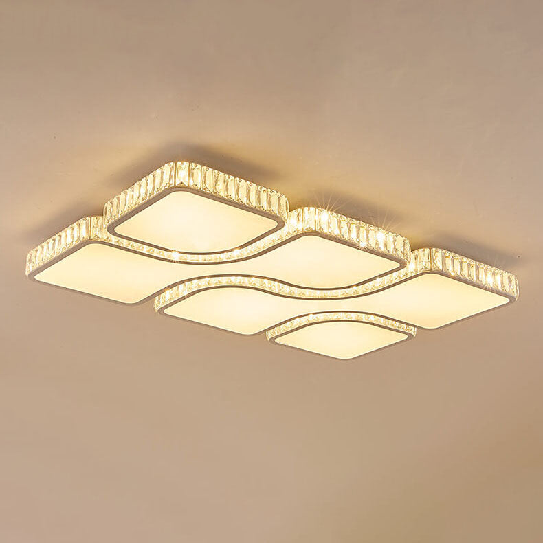 GloriaForma LED Deckenleuchte | Modernes Luxusdesign | Gold | Rechteckig & Quadratisch | Dimmbar